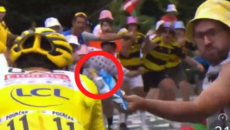 Tour de France Spectator Disrespects Leader by Throwing Chips