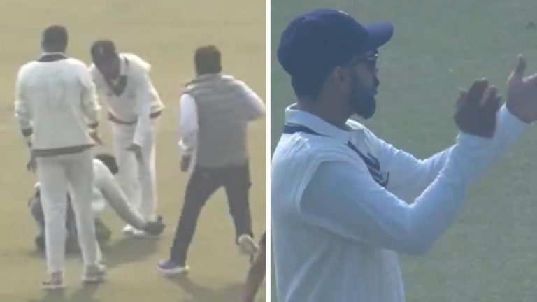 Pitch Invader Pleads at Kohli's Feet in Unforgettable Return