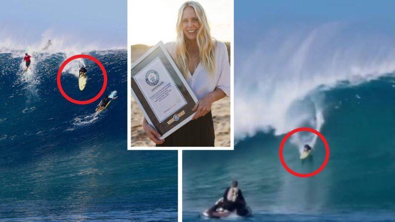 Laura Enever Achieves Guinness World Record for Largest Paddle-In Wave